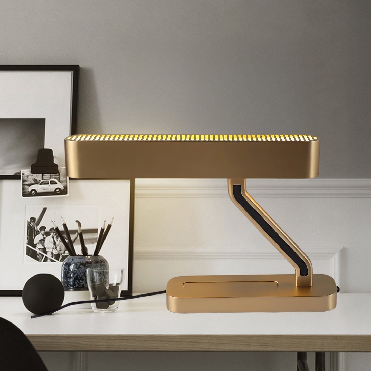 Colt Minimalist Brass Table Lamp