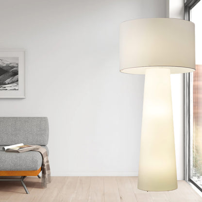 Column Fabric Contemporary Metal Floor Lamp