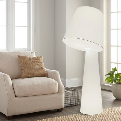 Column Fabric Contemporary Metal Floor Lamp