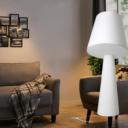 Column Fabric Contemporary Metal Floor Lamp