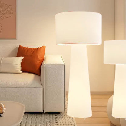 Column Fabric Contemporary Metal Floor Lamp