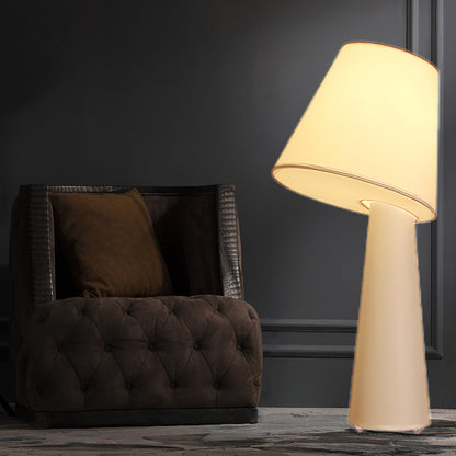 Column Fabric Contemporary Metal Floor Lamp