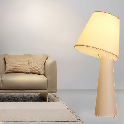 Column Fabric Contemporary Metal Floor Lamp