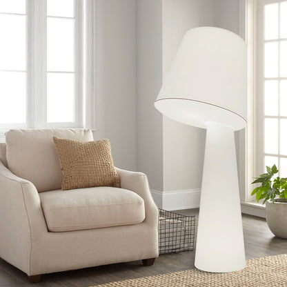 Column Fabric Contemporary Metal Floor Lamp