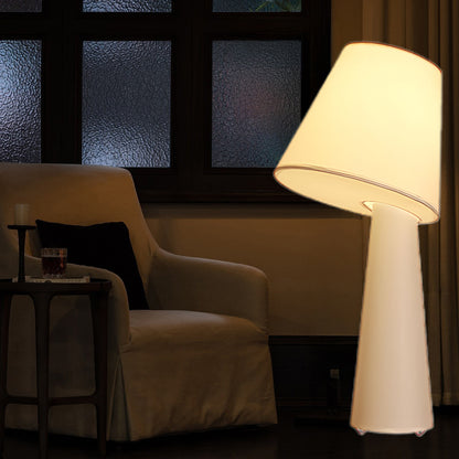 Column Fabric Contemporary Metal Floor Lamp