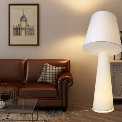 Column Fabric Contemporary Metal Floor Lamp