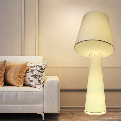 Column Fabric Contemporary Metal Floor Lamp