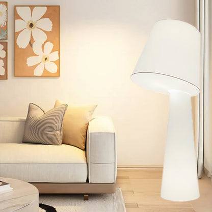 Column Fabric Contemporary Metal Floor Lamp