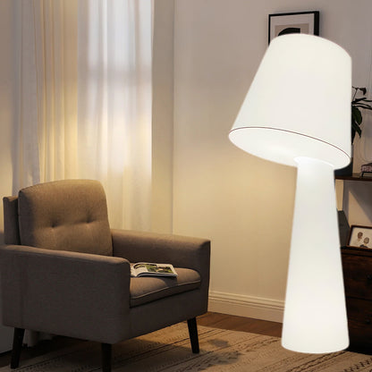 Column Fabric Contemporary Metal Floor Lamp