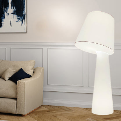 Column Fabric Contemporary Metal Floor Lamp