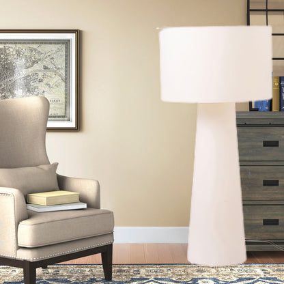 Column Fabric Contemporary Metal Floor Lamp