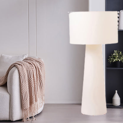 Column Fabric Contemporary Metal Floor Lamp