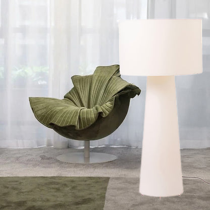 Column Fabric Contemporary Metal Floor Lamp