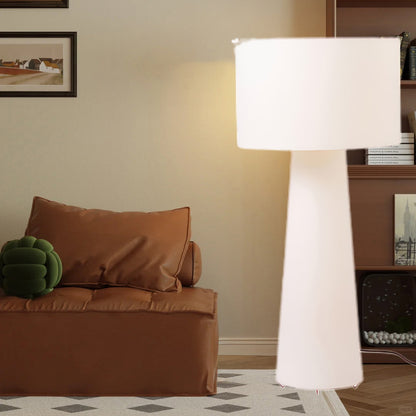 Column Fabric Contemporary Metal Floor Lamp