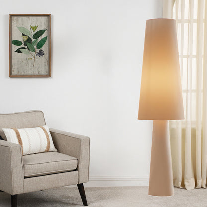 Column Fabric Contemporary Metal Floor Lamp