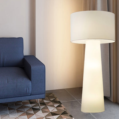 Column Fabric Contemporary Metal Floor Lamp