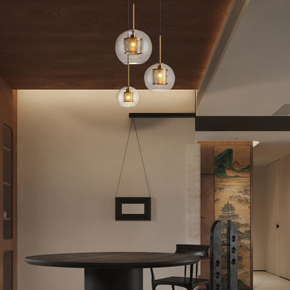 Combined Chiswick Modern Crystal Pendant Light