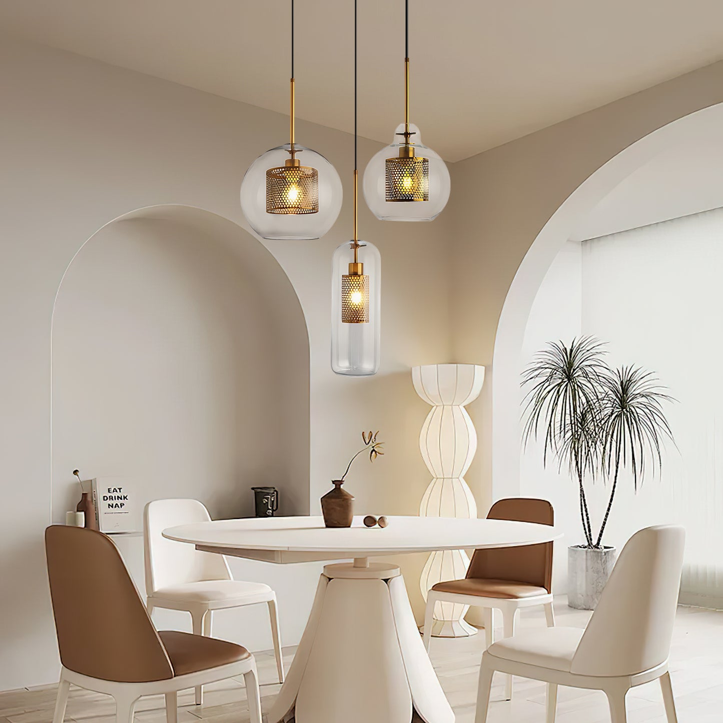 Combined Chiswick Modern Crystal Pendant Light