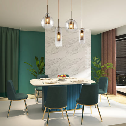 Combined Chiswick Modern Crystal Pendant Light