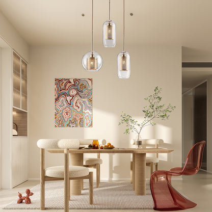 Combined Chiswick Modern Crystal Pendant Light