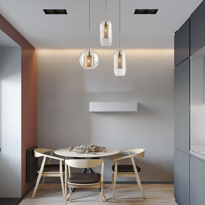 Combined Chiswick Modern Crystal Pendant Light