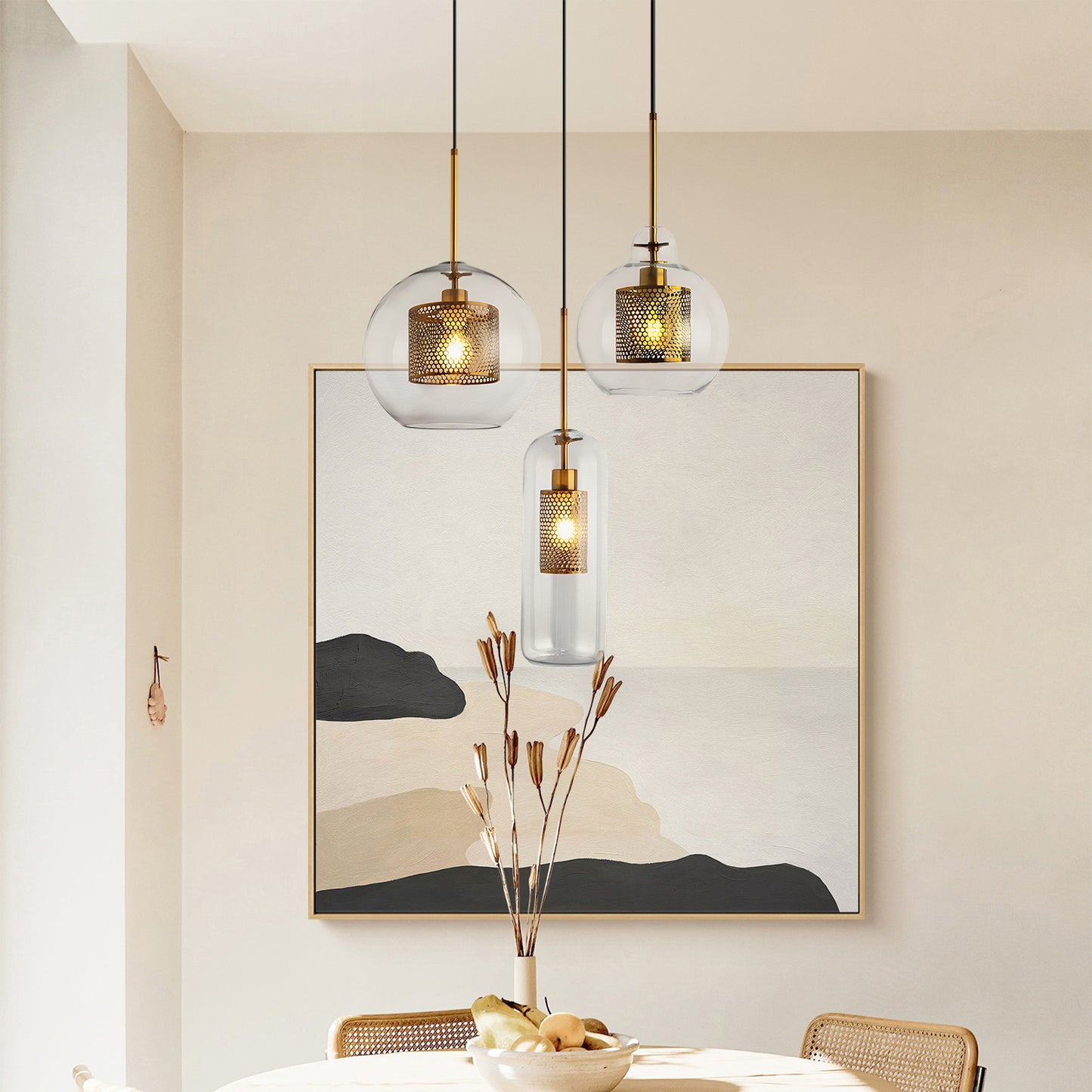 Combined Chiswick Modern Crystal Pendant Light