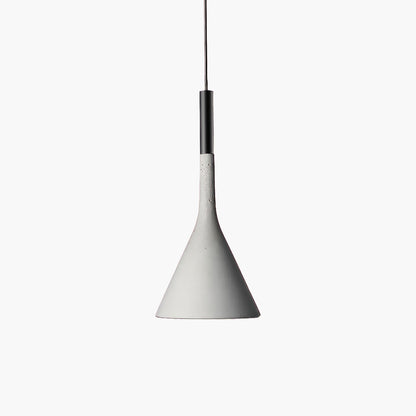 Conical Concrete Eclectic Metal Pendant Light