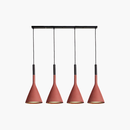 Conical Concrete Eclectic Metal Pendant Light