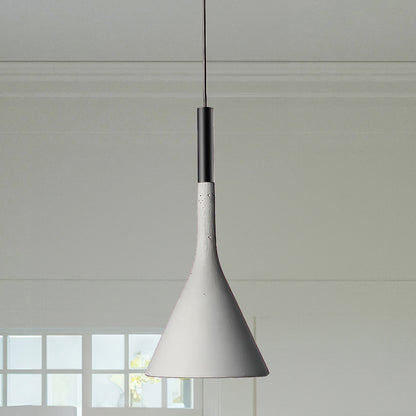 Conical Concrete Eclectic Metal Pendant Light