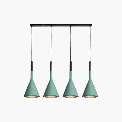 Conical Concrete Eclectic Metal Pendant Light