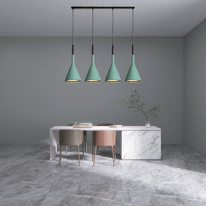 Conical Concrete Eclectic Metal Pendant Light