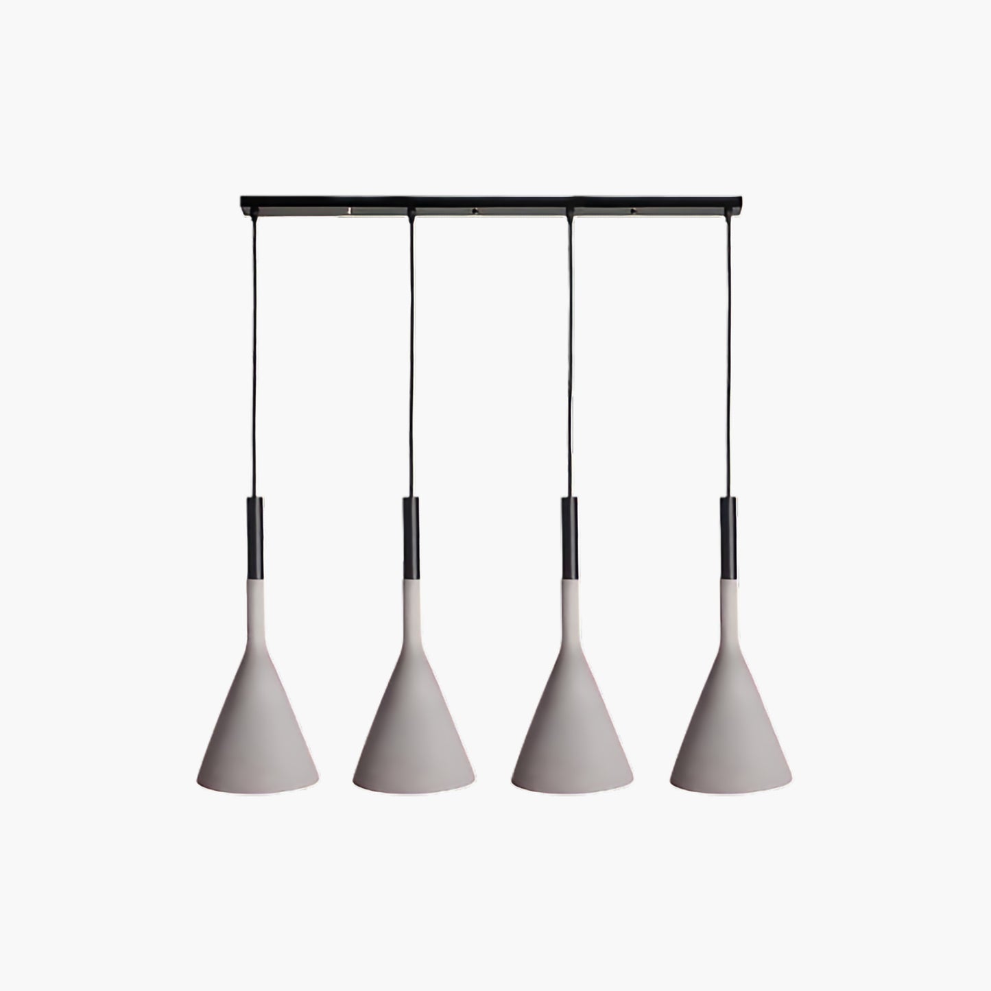 Conical Concrete Eclectic Metal Pendant Light