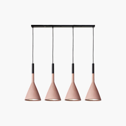 Conical Concrete Eclectic Metal Pendant Light