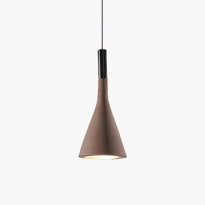 Conical Concrete Eclectic Metal Pendant Light