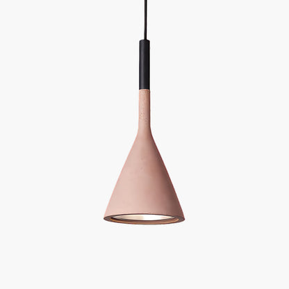 Conical Concrete Eclectic Metal Pendant Light