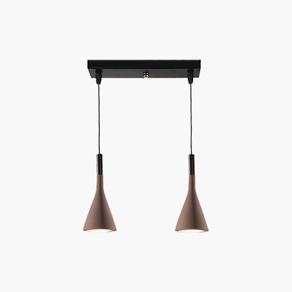 Conical Concrete Eclectic Metal Pendant Light