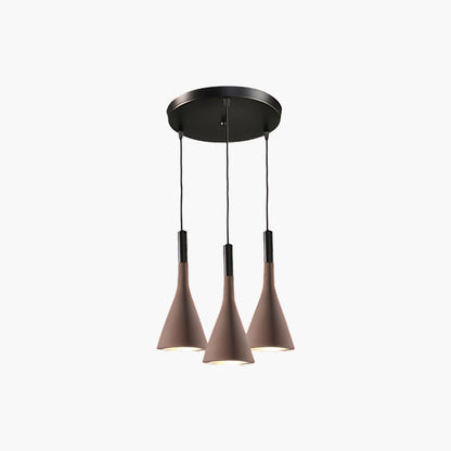 Conical Concrete Eclectic Metal Pendant Light