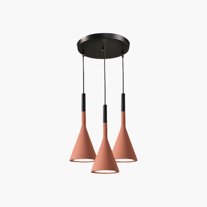 Conical Concrete Eclectic Metal Pendant Light