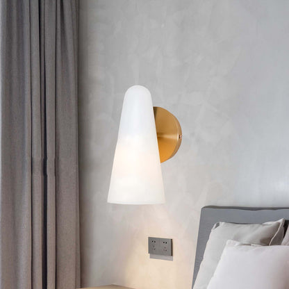 Conical Contemporary Crystal Wall Lamp