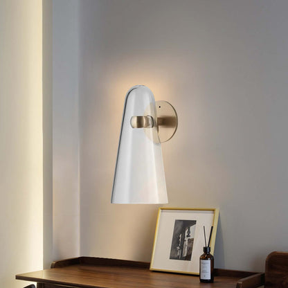 Conical Contemporary Crystal Wall Lamp