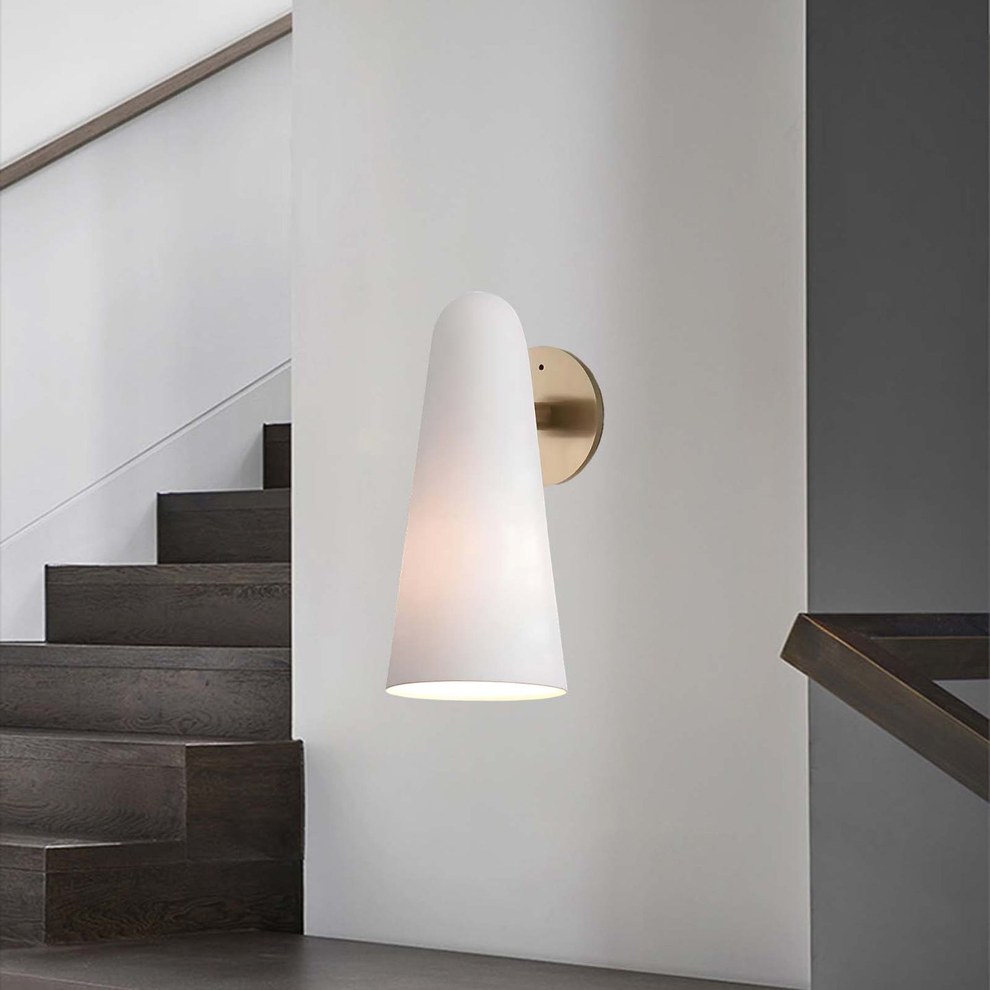 Conical Contemporary Crystal Wall Lamp