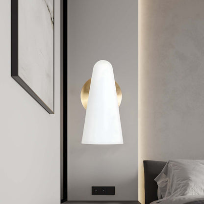 Conical Contemporary Crystal Wall Lamp