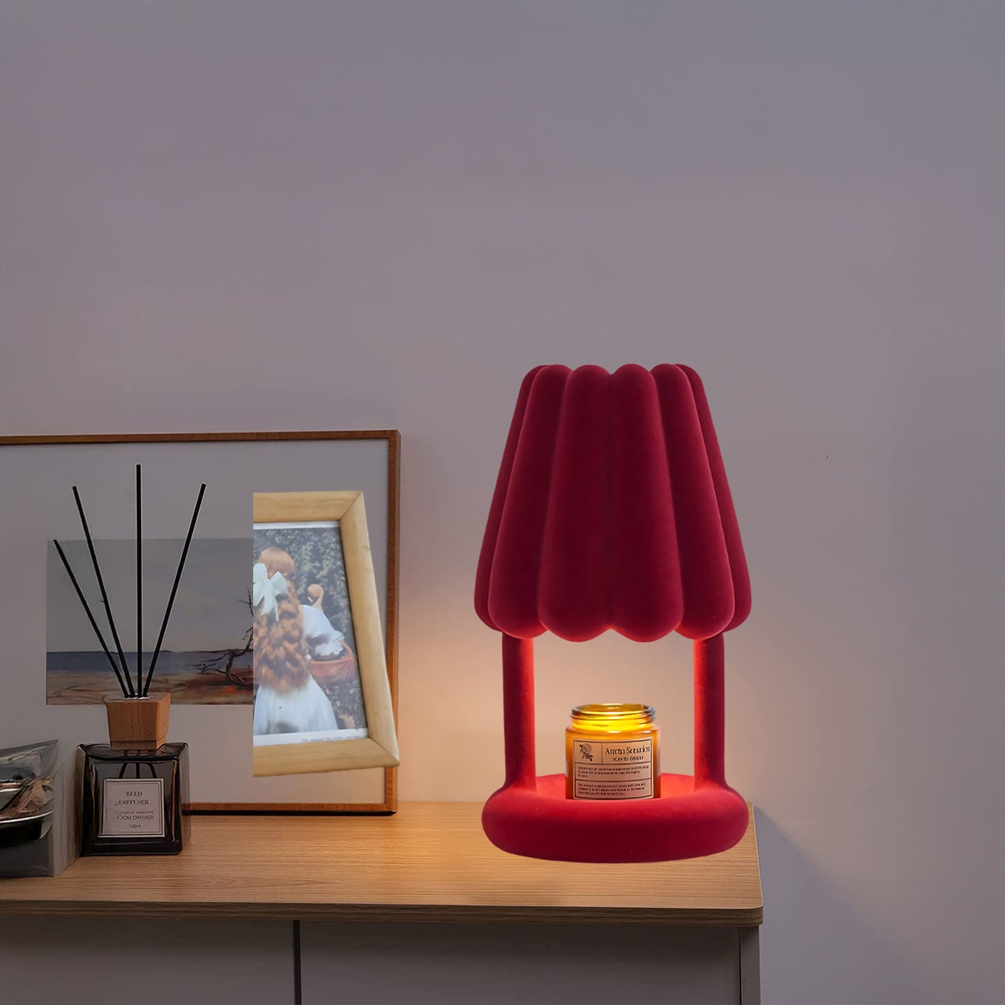 Coral Ice Cream Modern Material Table Lamp