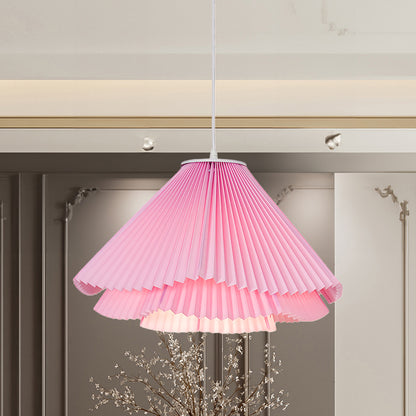 Coral Pleats Eclectic Metal Pendant Lamp