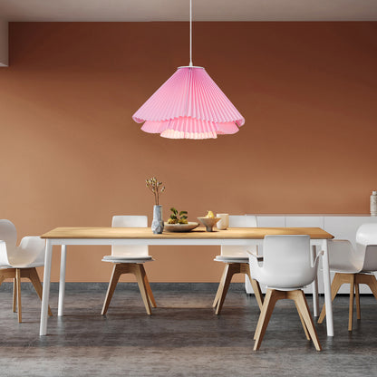 Coral Pleats Eclectic Metal Pendant Lamp