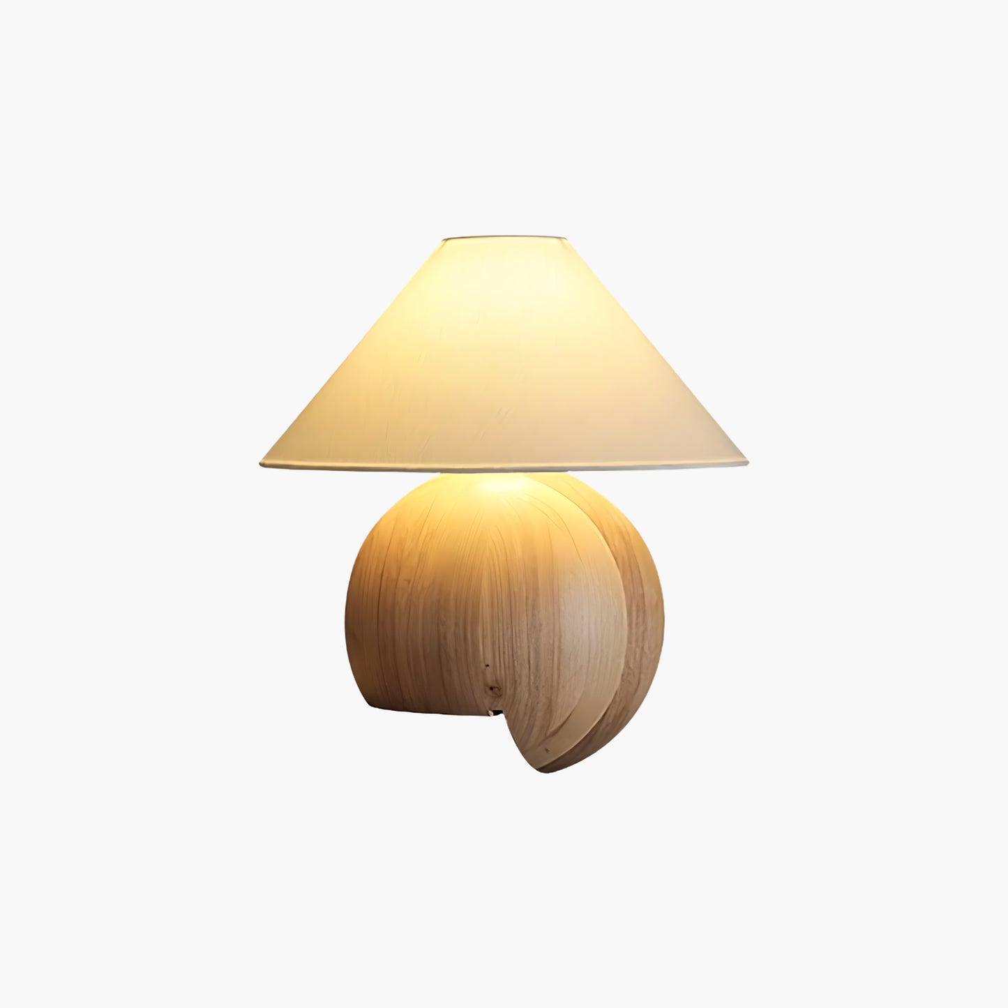 Corner Log Luxury Wood Table Lamp