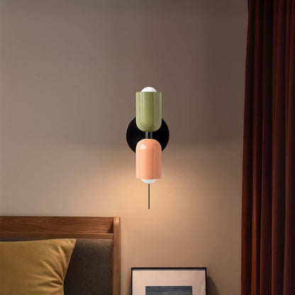 Couleur Double Plug In Eclectic Crystal Wall Lamp