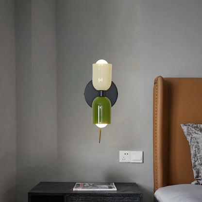 Couleur Double Plug In Eclectic Crystal Wall Lamp