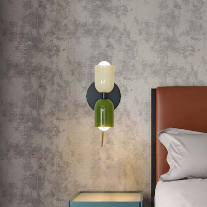 Couleur Double Plug In Eclectic Crystal Wall Lamp