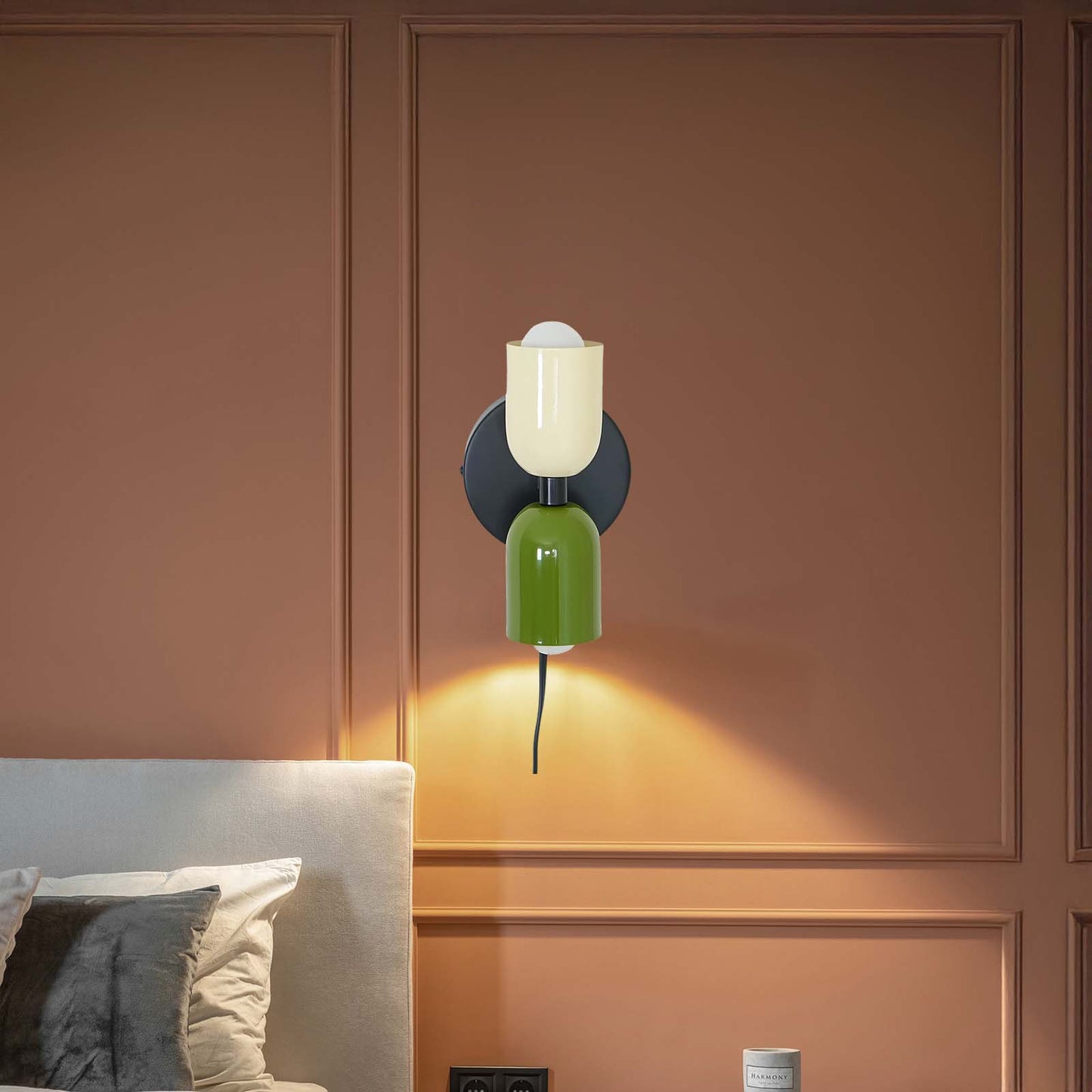 Couleur Double Plug In Eclectic Crystal Wall Lamp